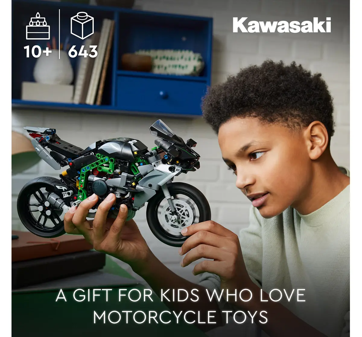 LEGO Technic Kawasaki Ninja H2R Motorcycle Set 42170 (1212 Pieces)