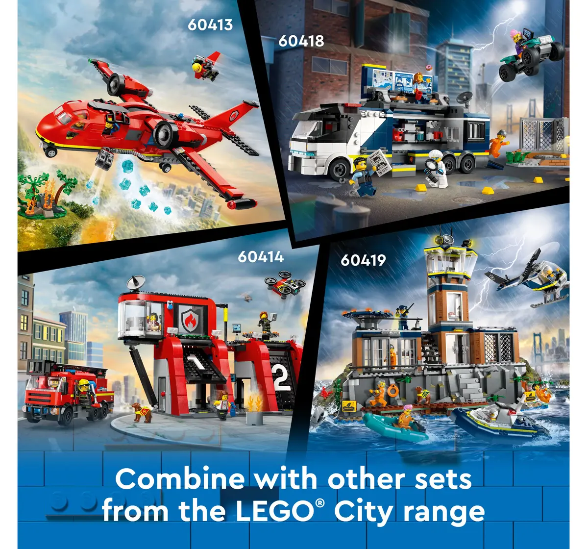 LEGO City Fire Rescue Plane Building Toy Set 60413 (478 Pieces)