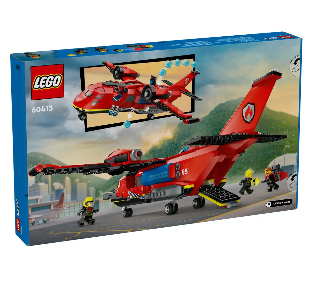 LEGO City Fire Rescue Plane Building Toy Set 60413 (478 Pieces)