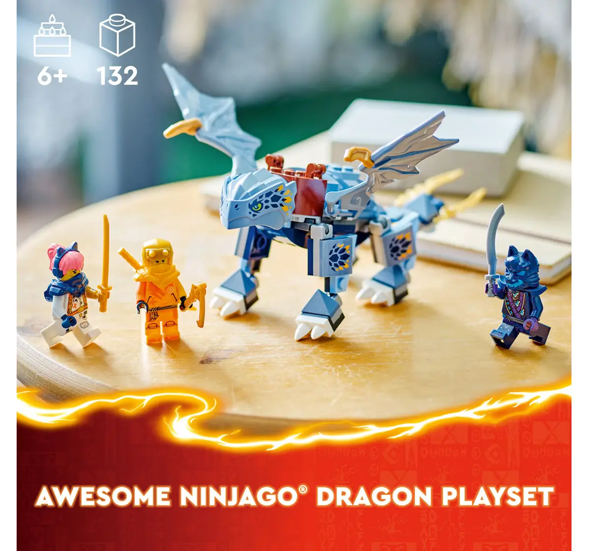LEGO NINJAGO Young Dragon Riyu Toy Set 71810 (132 Pieces)