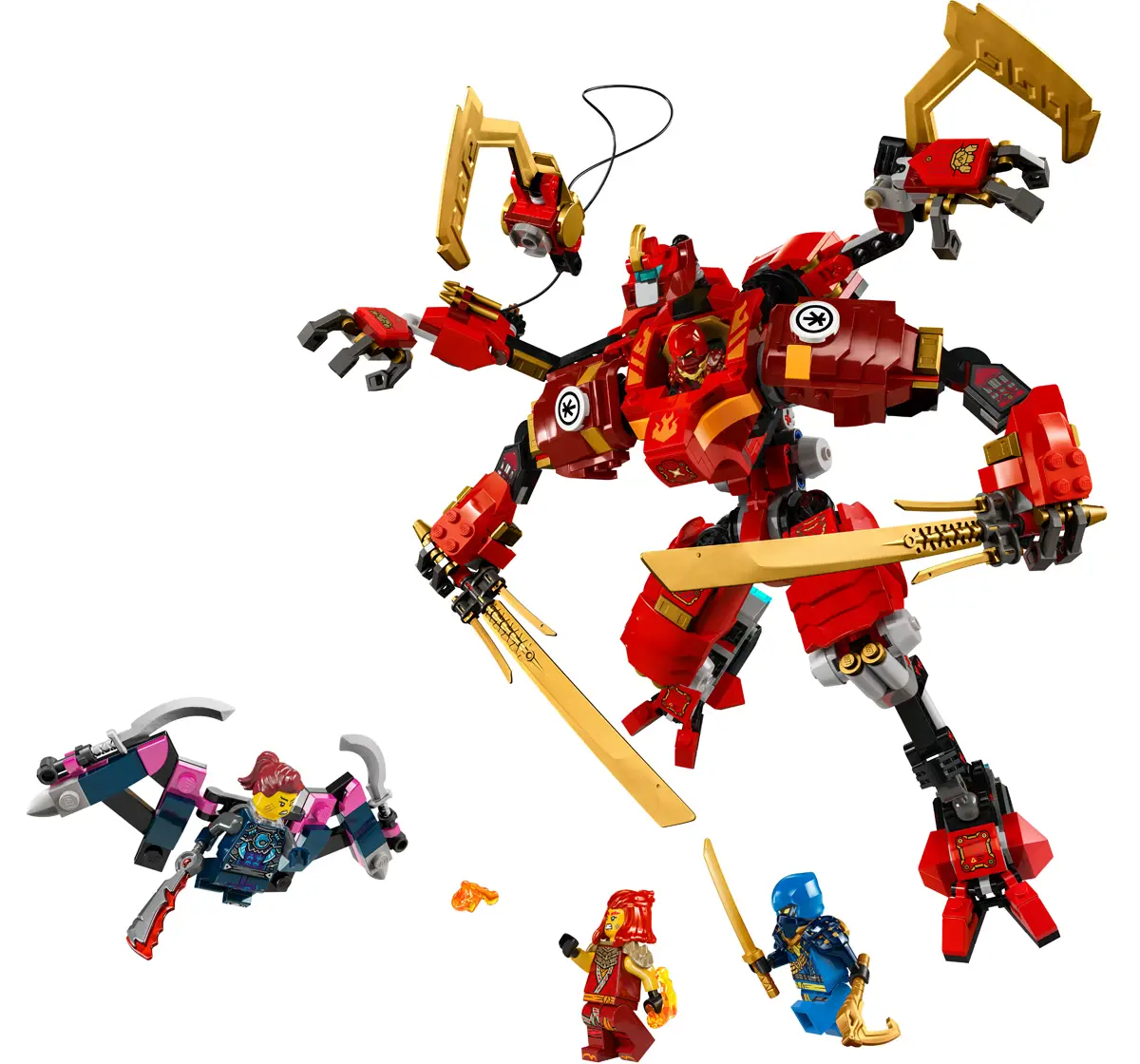 LEGO NINJAGO Kais Ninja Climber Mech Toy Set 71812 (1212 Pieces)