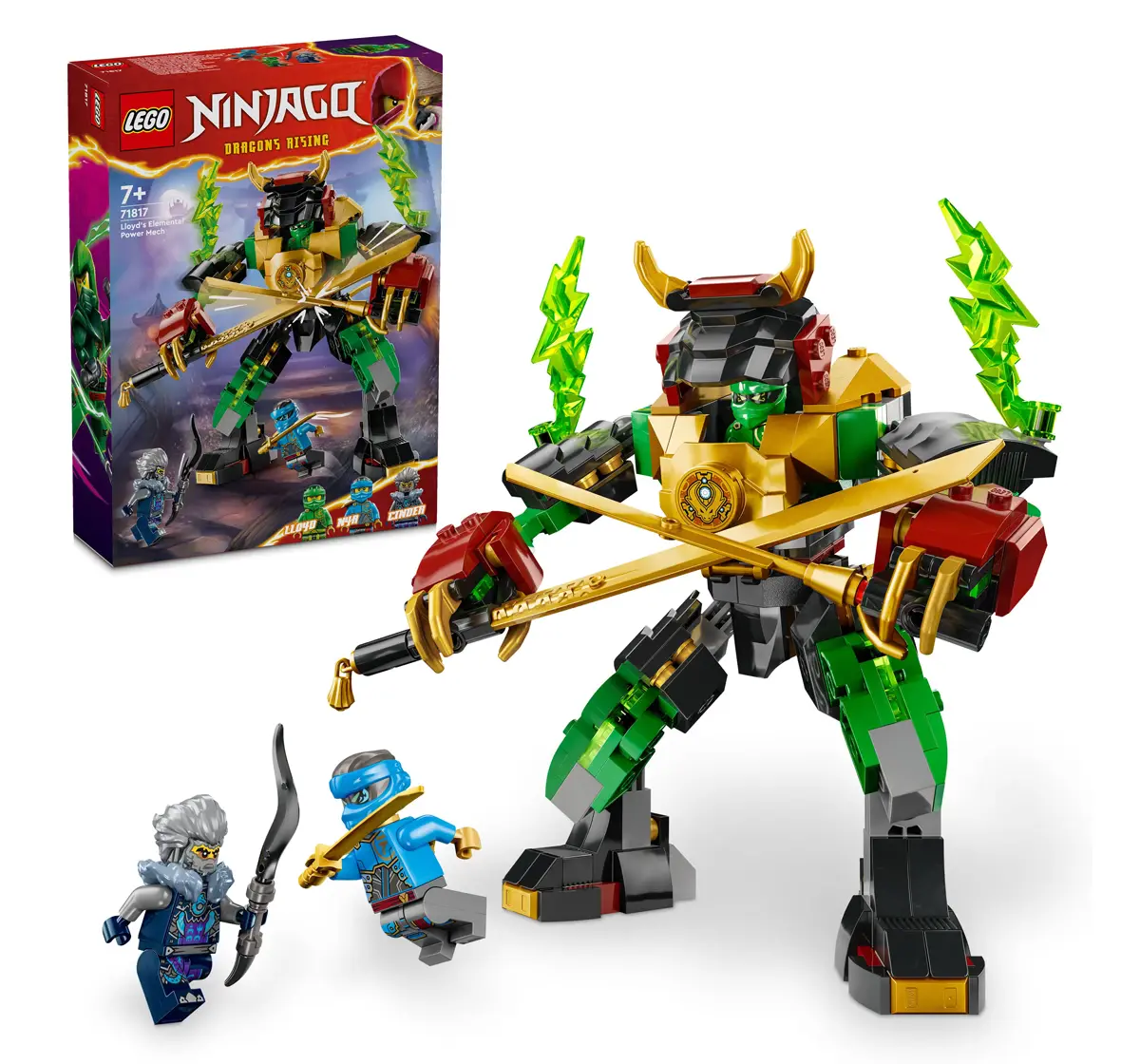 LEGO NINJAGO Lloyds Elemental Power Mech Toy 71817 (253 Pieces)