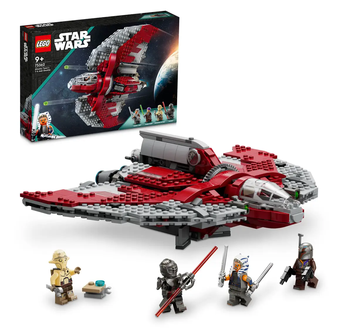 LEGO Star Wars Ahsoka Tanos T-6 Jedi Shuttle 75362 Building Toy Set (601 Pieces)