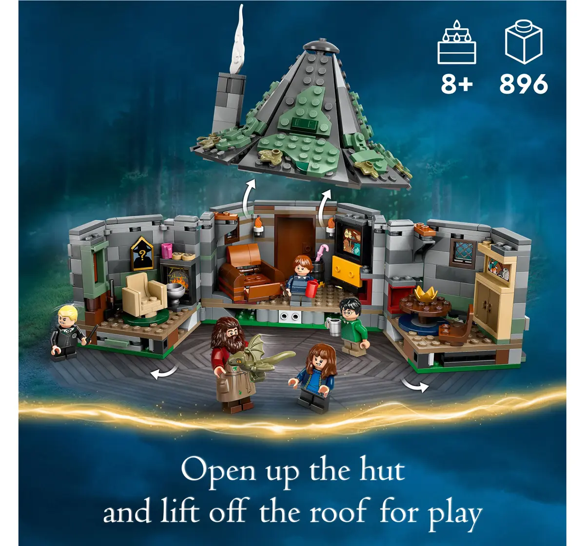 LEGO Harry Potter Hagrids Hut: An Unexpected Visit 76428 (896 Pieces)