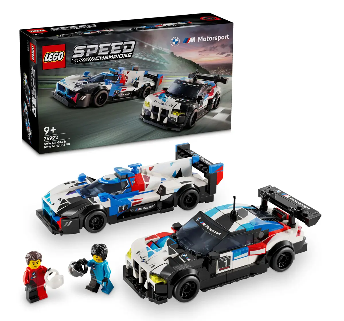 LEGO Speed Champions BMW M4 GT3 & BMW M Hybrid V8 Race Cars 76922 (676 Pieces)