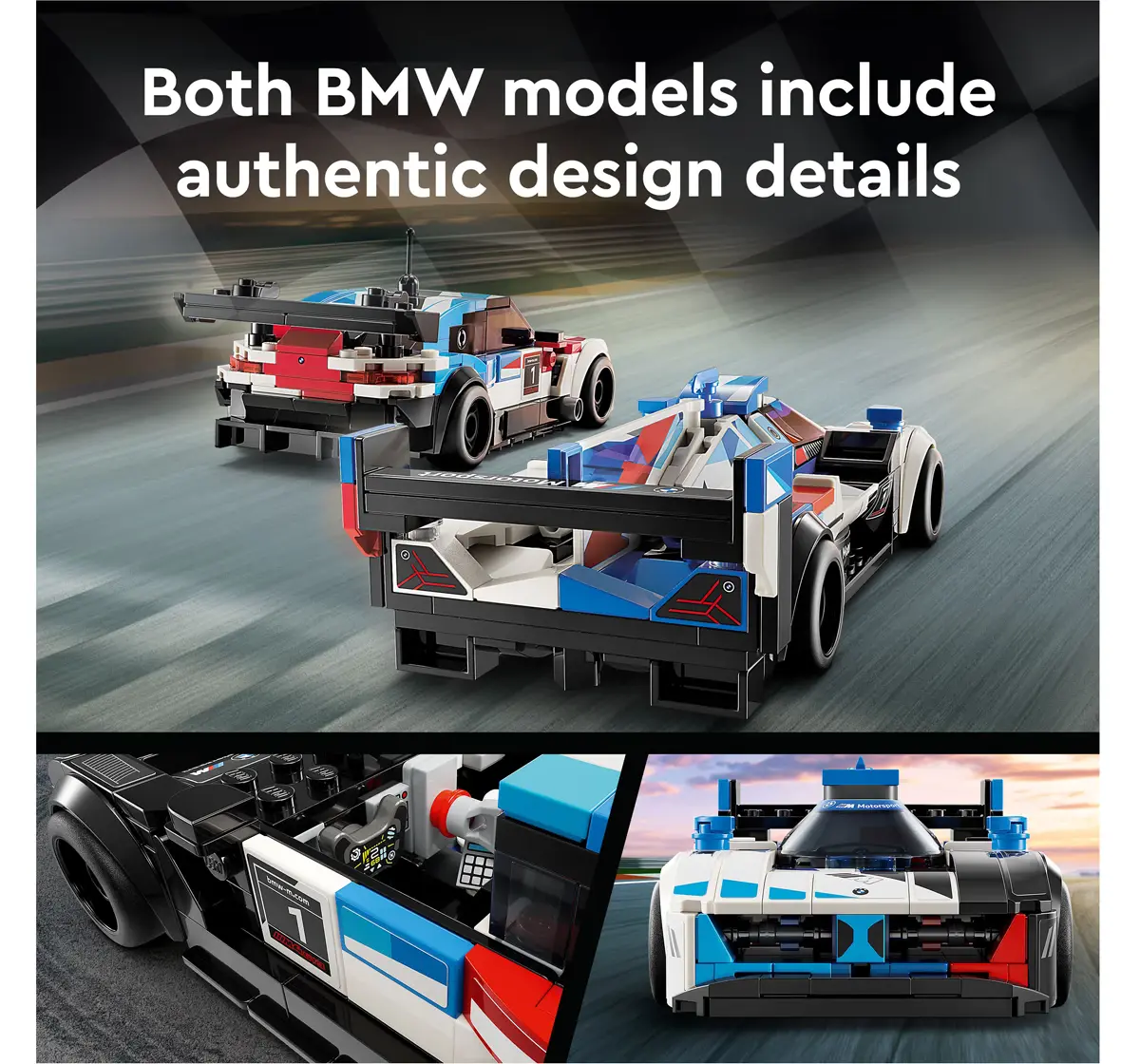 LEGO Speed Champions BMW M4 GT3 & BMW M Hybrid V8 Race Cars 76922 (676 Pieces)