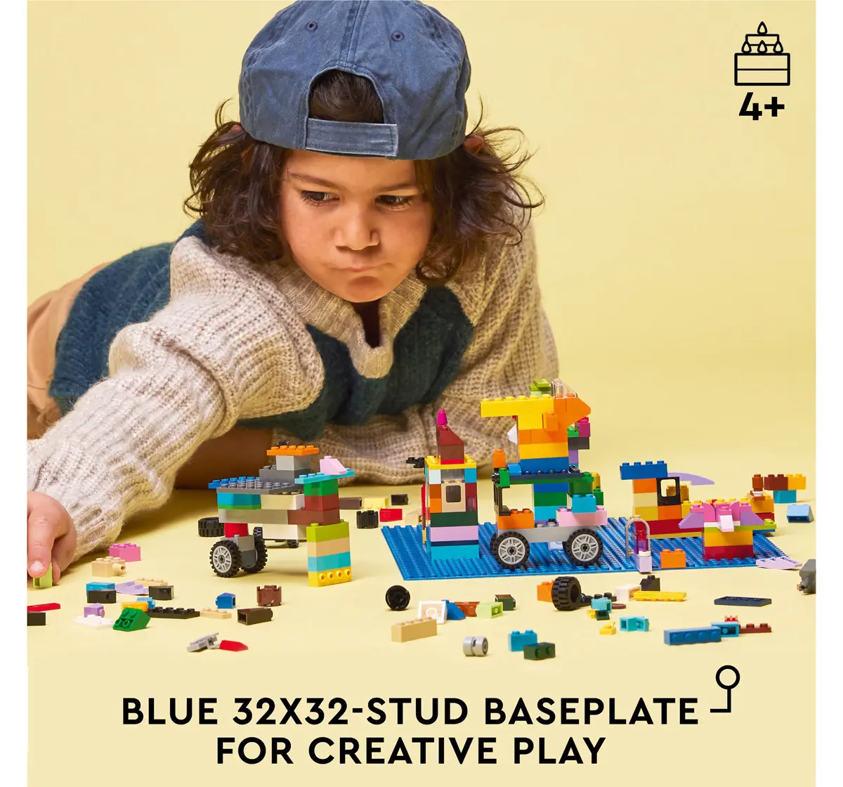 LEGO Classic Blue Baseplate 11025 Building Kit for Kids (1 Piece)