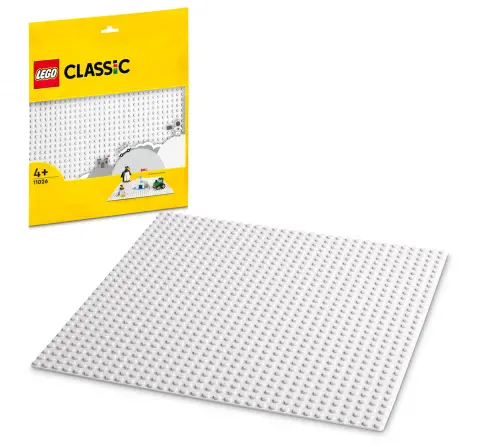 LEGO Classic White Baseplate 11026 Building Kit for Kids (1 Piece)