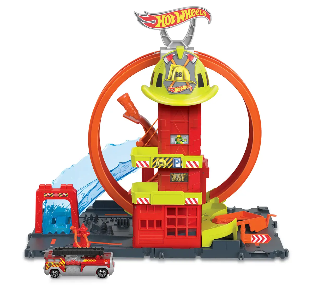 Hot Wheels City Super Loop Fire Stunt Station, 7Y+