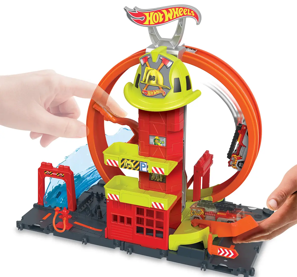 Hot Wheels City Super Loop Fire Stunt Station, 7Y+