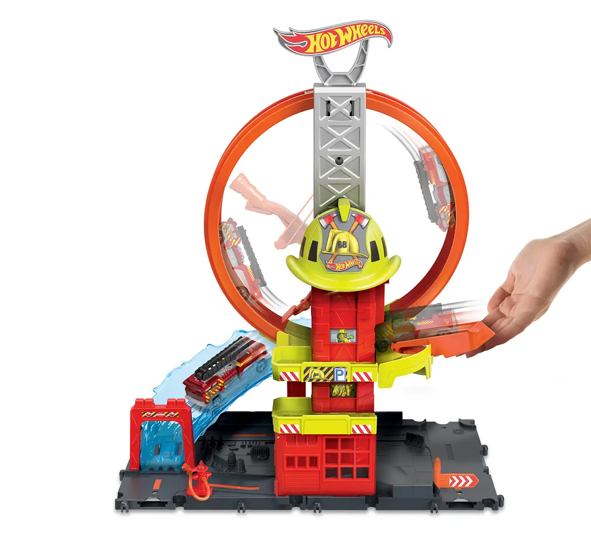 Hot Wheels City Super Loop Fire Stunt Station, 7Y+