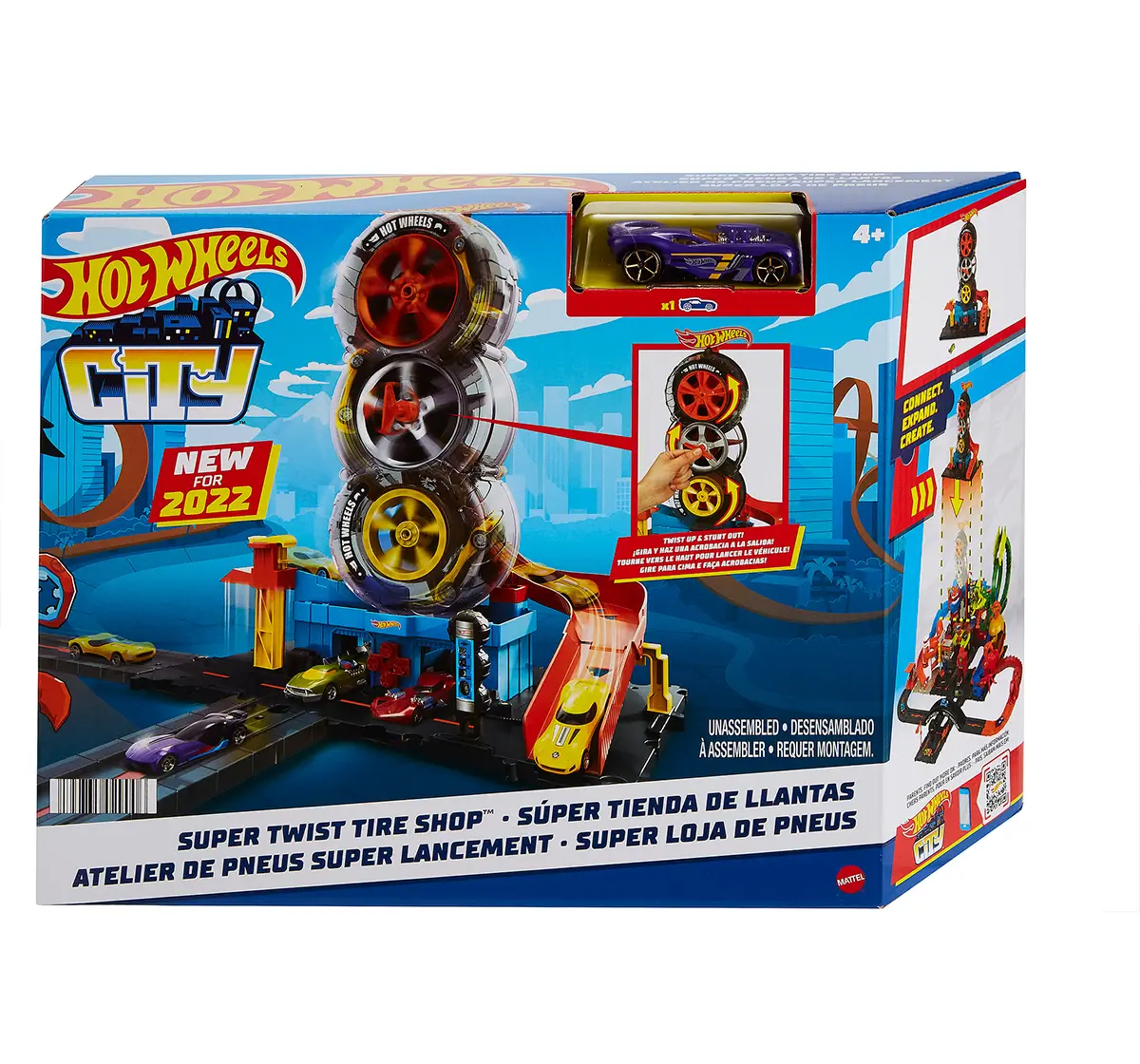 Hot Wheels City Super Twist Tire Shop, 4Y+