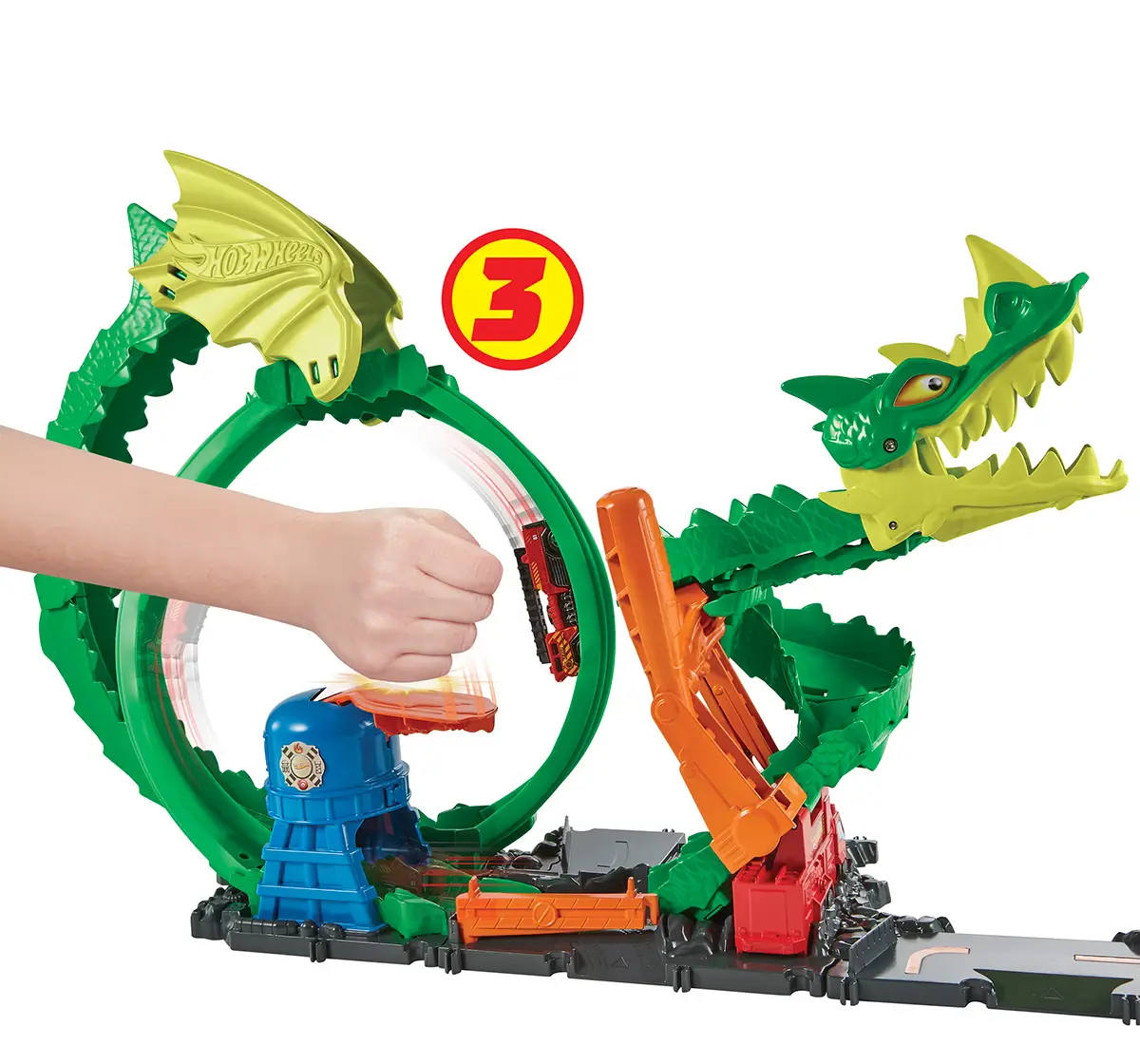 Hot Wheels Dragon Drive Firefight,Boys,5Y+,Multicolour