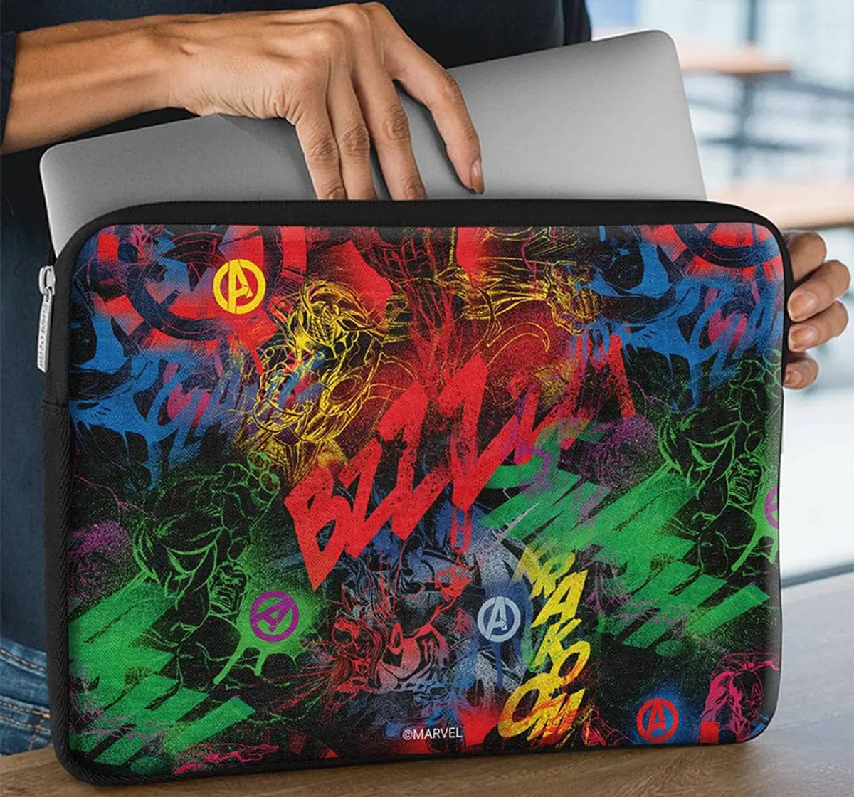 Macmerise Avengers Grafitti Laptop Sleeve 15 Inches, 6Y+