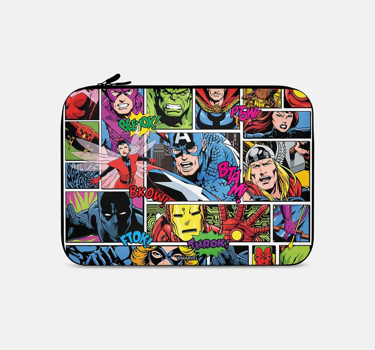 Macmerise Comic Superheroes Mashup Laptop Sleeve 15 Inches, 6Y+