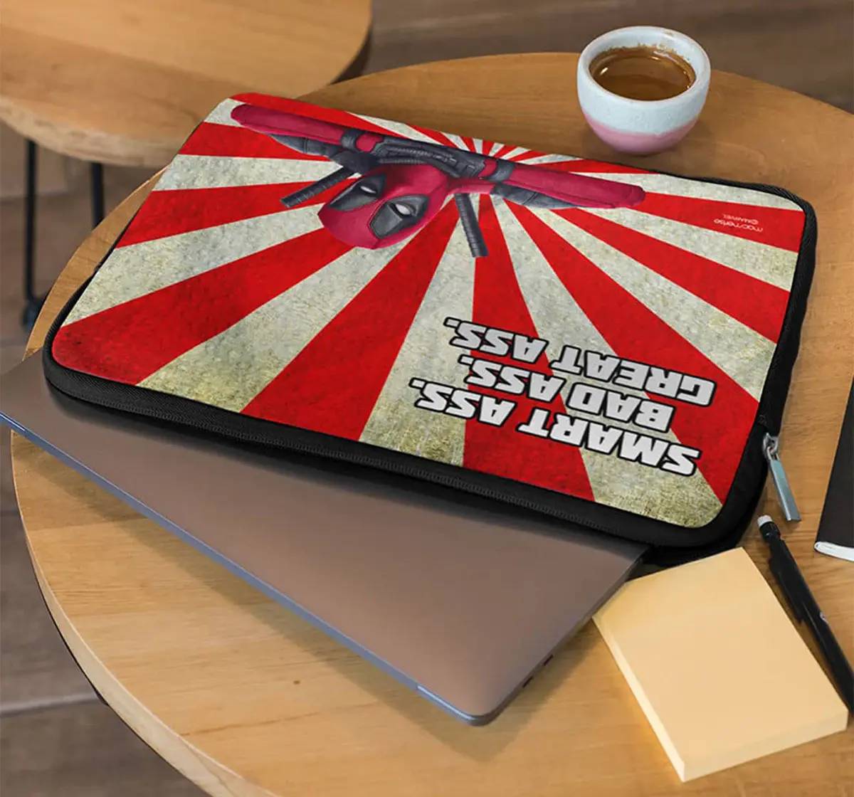 Macmerise Smart Ass Deadpool Laptop Sleeve 13 Inches, 6Y+