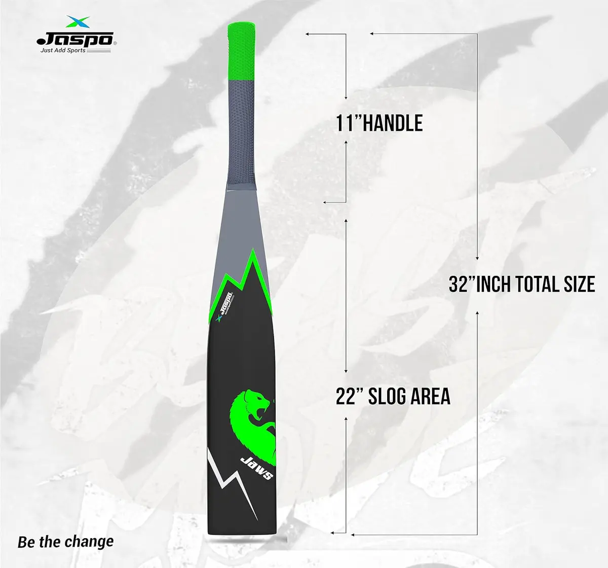 Jaspo Be Wild Heavy Duty Mongoose Plastic Cricket Bat, 10 to 25 Years