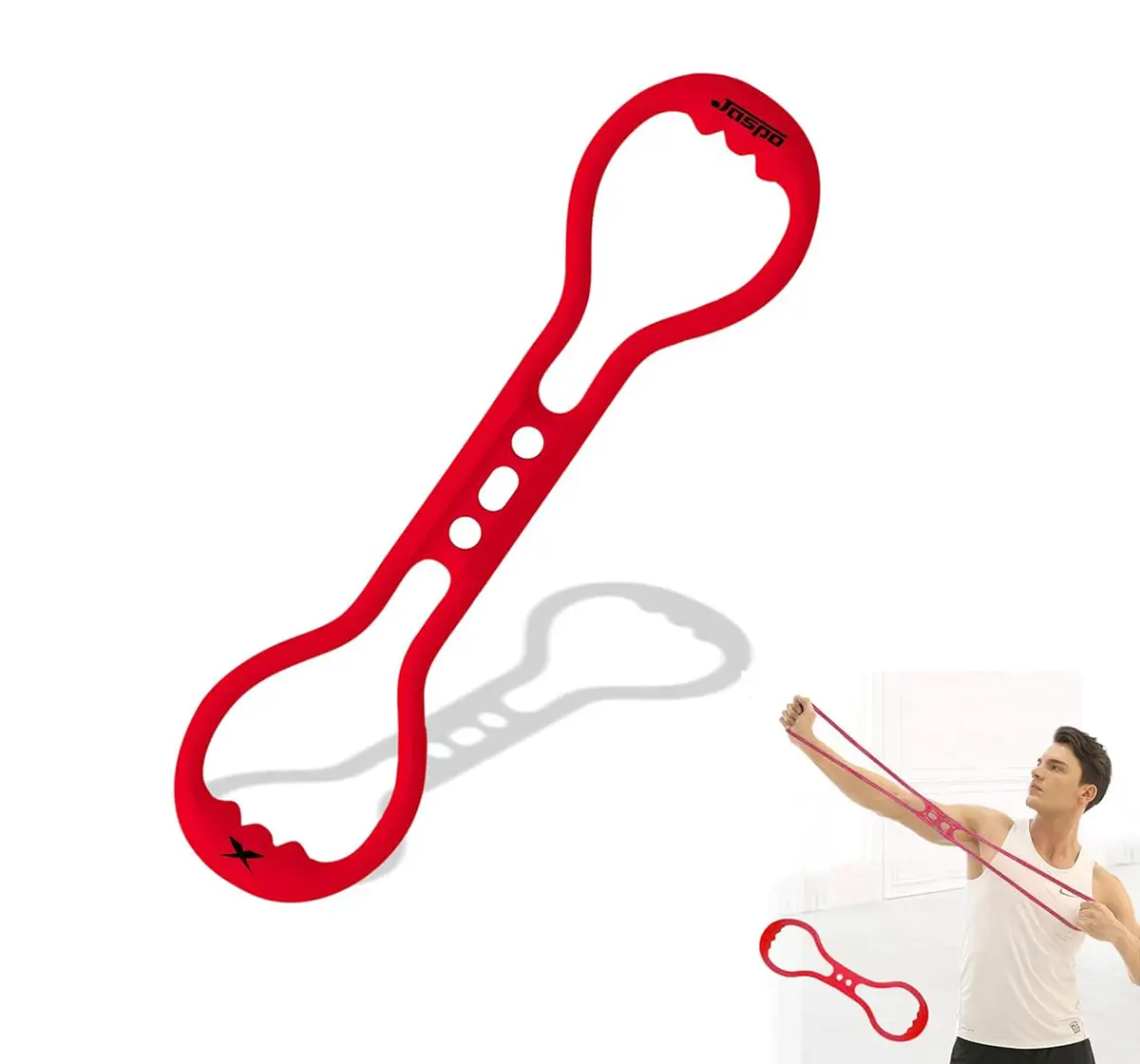 Jaspo Bfit Fitness Latex Resistance Band for Stretching, Red, 10Y+