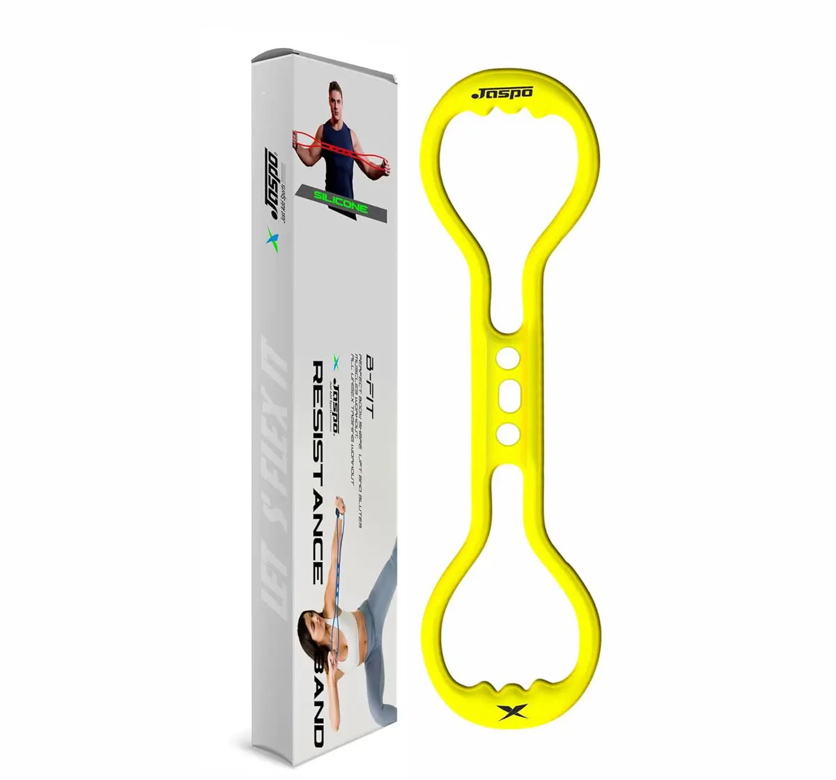 Jaspo Bfit Fitness Latex Resistance Band for Stretching, Yellow, 10Y+