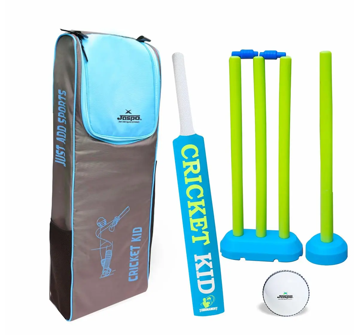 Jaspo Cricket Kid Complete Cricket Set, Size 3, 4 to 10 Years