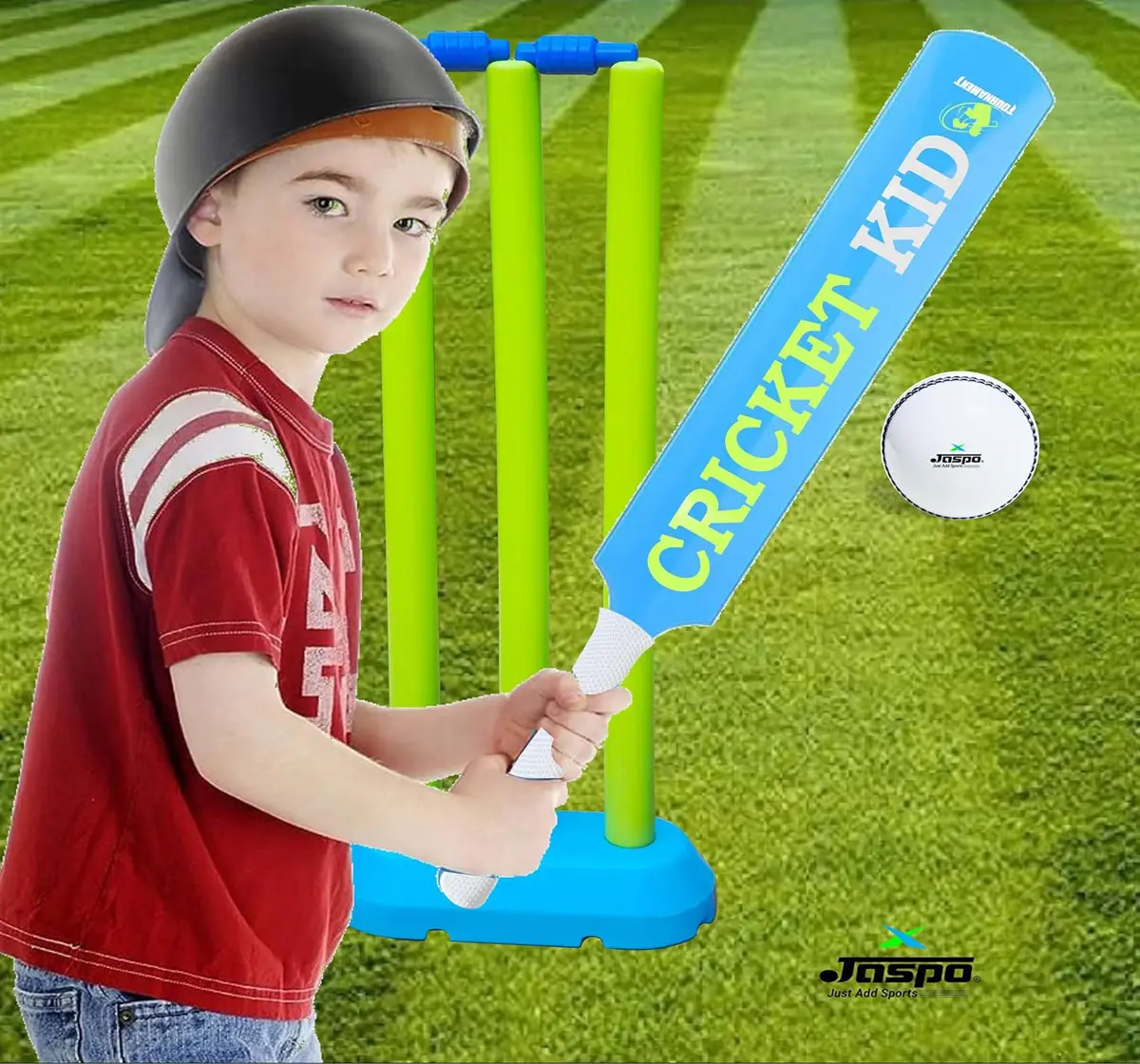 Jaspo Cricket Kid Complete Cricket Set, Size 3, 4 to 10 Years