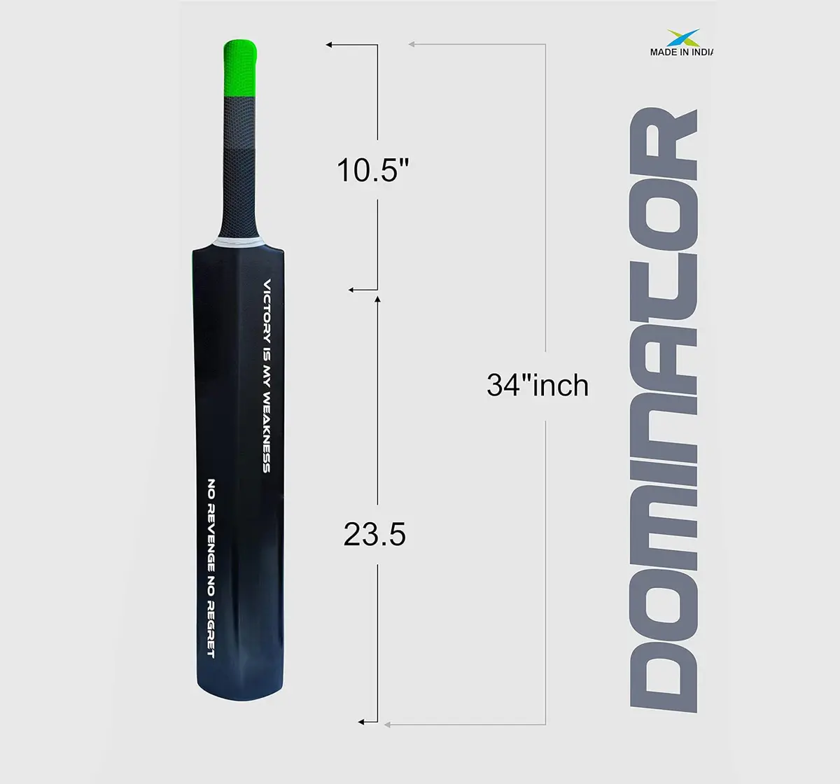 Jaspo Dominator Senior Plastic Cricket Full Size Bat, 34 X 4.5 Inch, 8 to 25 Years