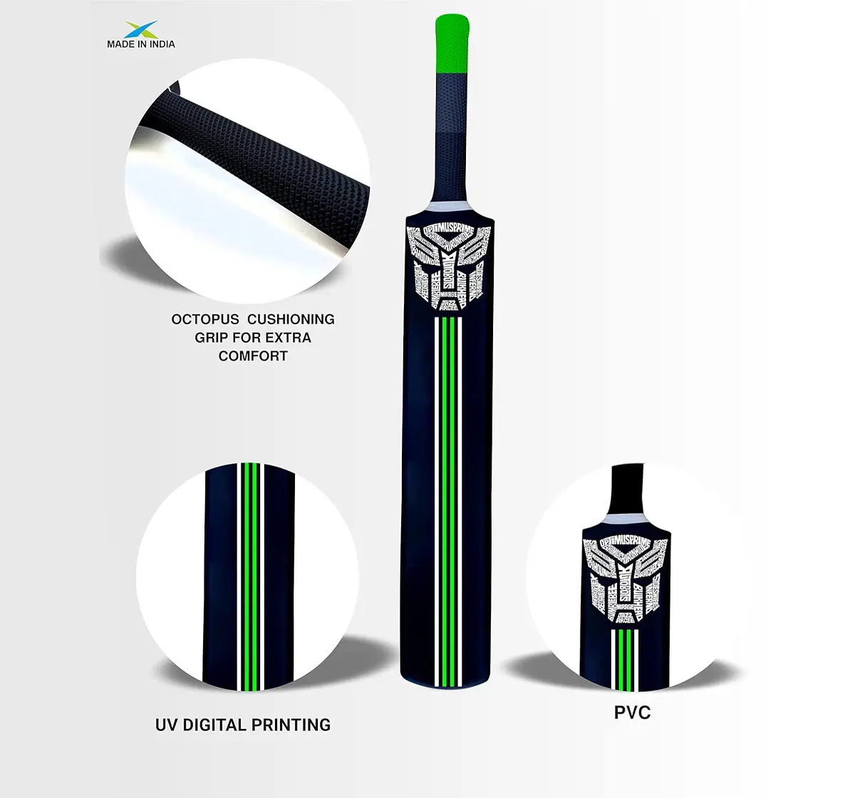 Jaspo Dominator Senior Plastic Cricket Full Size Bat, 34 X 4.5 Inch, 8 to 25 Years