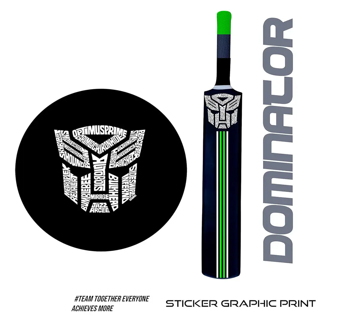 Jaspo Dominator Senior Plastic Cricket Full Size Bat, 34 X 4.5 Inch, 8 to 25 Years