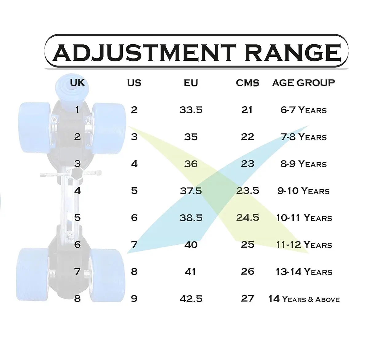 Jaspo Insane Pro Adjustable Roller Blade Speedwheel Skates, 6 to 14 Years