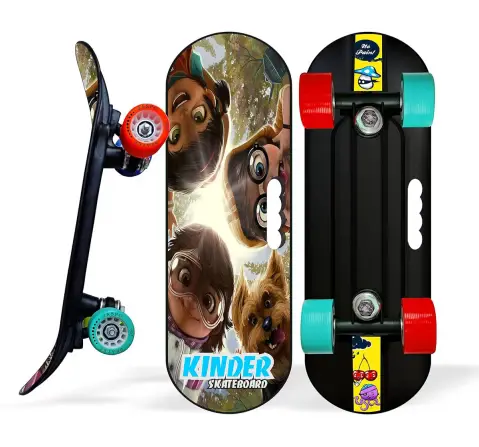 Jaspo Kinder 18X6 Inches Junior Skateboard For Beginners, 7 to 12 Years