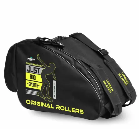 Jaspo Roller Skates Inline Skates Quad Skating Bag, 12X11X9 Inches, Black & Yellow, 5 to 16 Years