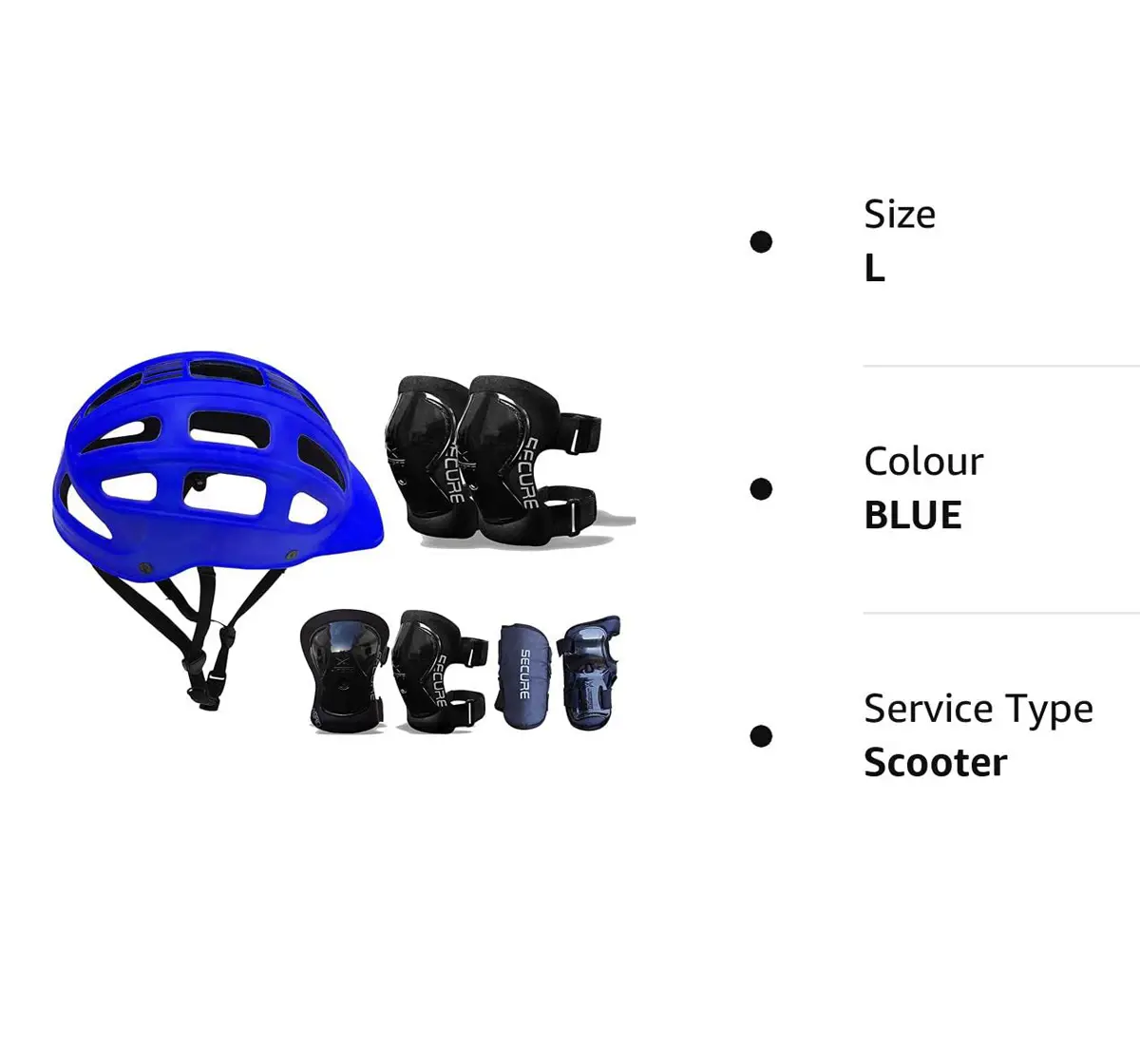Jaspo Sturdy Sx4 Adjustable Multisport Helmet & Other Accessories For Skateboarding, Skating & Cycling, Large, Blue, 4 to 10 Years