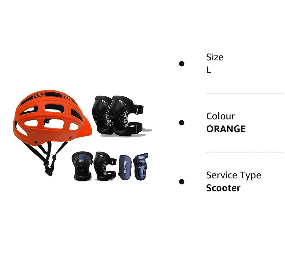 Jaspo Sturdy Sx4 Adjustable Multisport Helmet & Other Accessories For Skateboarding, Skating & Cycling, Large, Orange, 4 to 14 Years