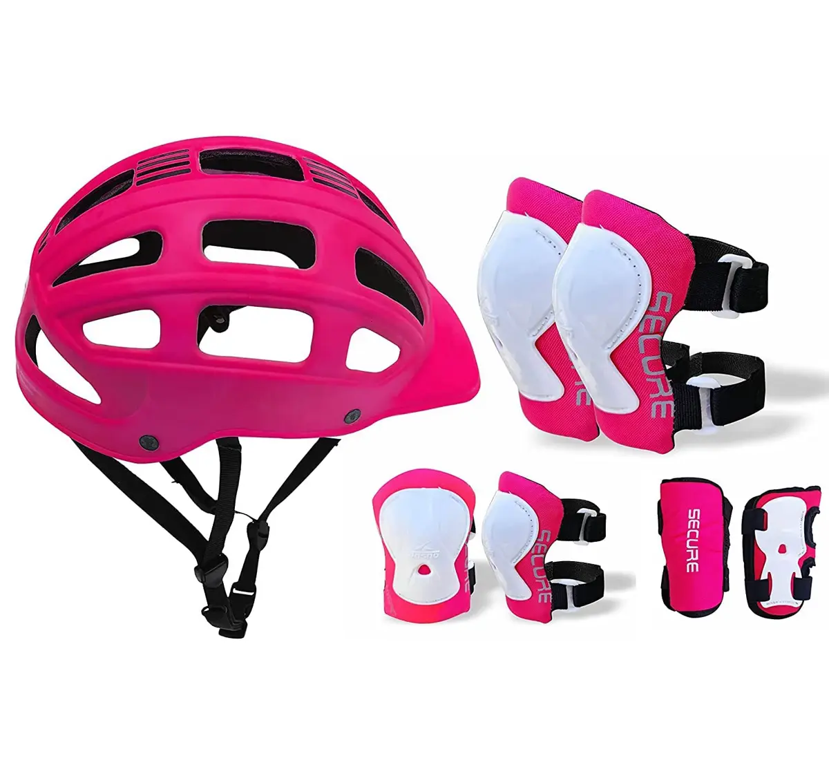 Jaspo Sturdy Sx4 Adjustable Multisport Helmet & Other Accessories For Skateboarding, Skating & Cycling, Large, Pink, 4 to 14 Years