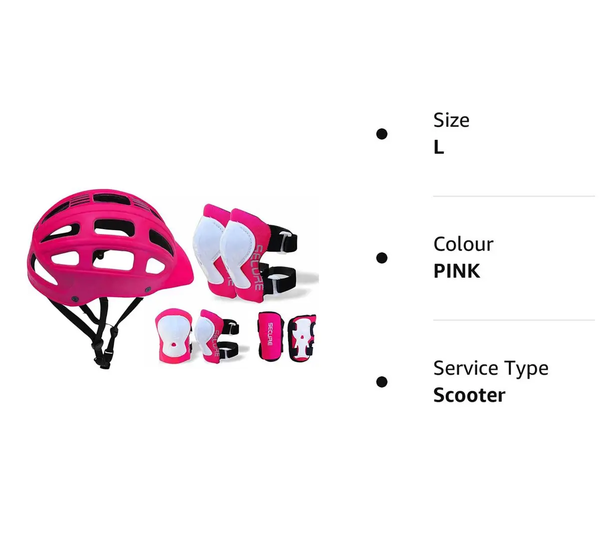 Jaspo Sturdy Sx4 Adjustable Multisport Helmet & Other Accessories For Skateboarding, Skating & Cycling, Large, Pink, 4 to 14 Years