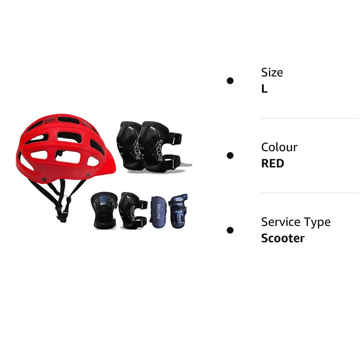Jaspo Sturdy Sx4 Adjustable Multisport Helmet & Other Accessories For Skateboarding, Skating & Cycling, Medium, Red, 4 to 14 Years