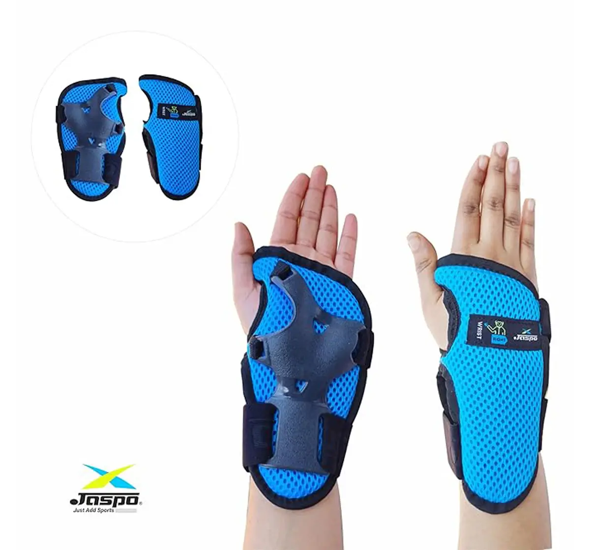 Jaspo S x 4 Ultra Protective Set For Cycling, Skating & Skateboarding, Large, Blue, 10 to 20 Years