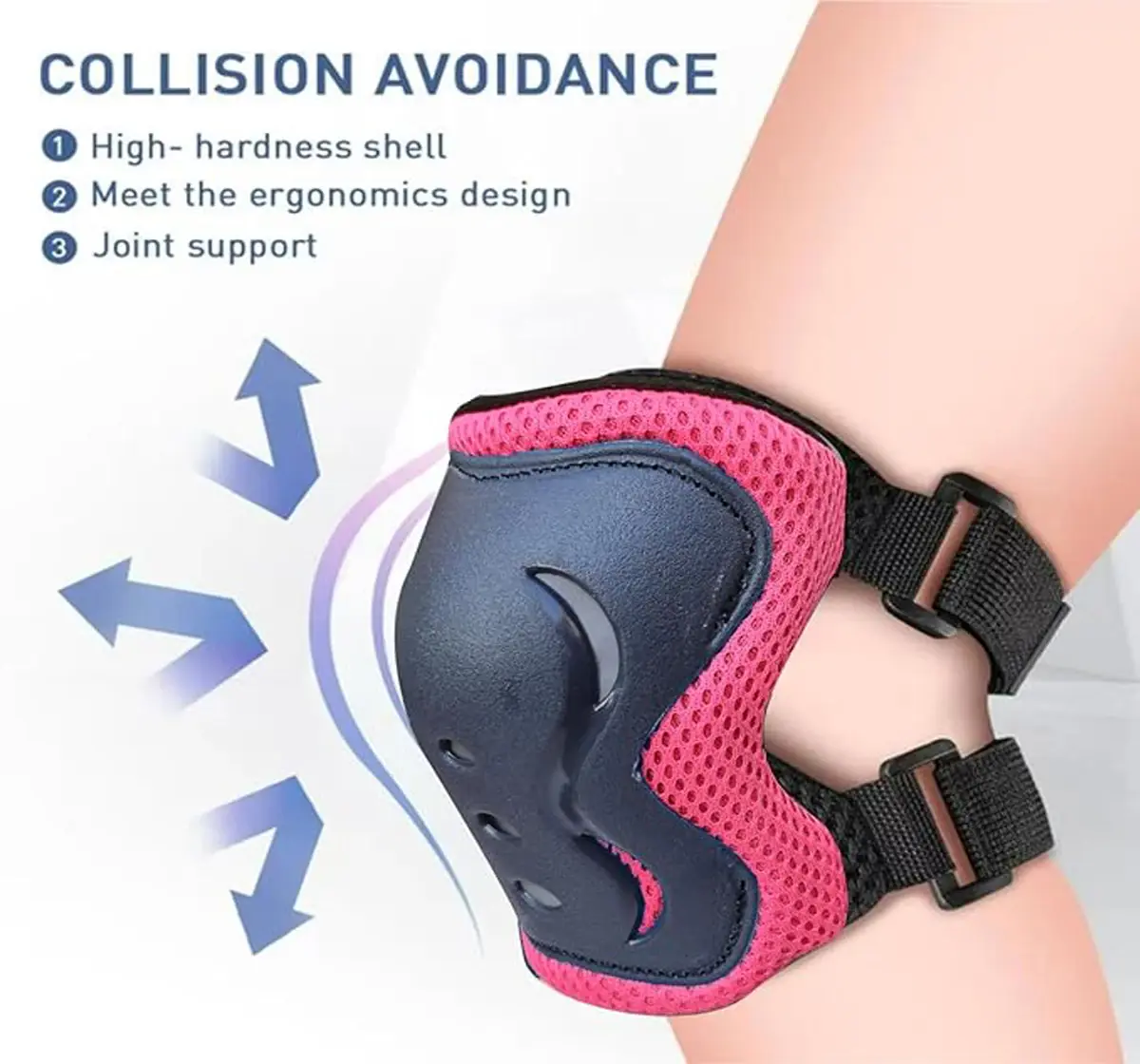 Jaspo S x 4 Ultra Protective Set For Cycling, Skating & Skateboarding, Medium, Pink, 7 to 14 Years