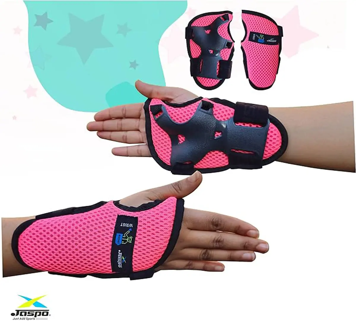 Jaspo S x 4 Ultra Protective Set For Cycling, Skating & Skateboarding, Small, Pink, 3 to 7 years