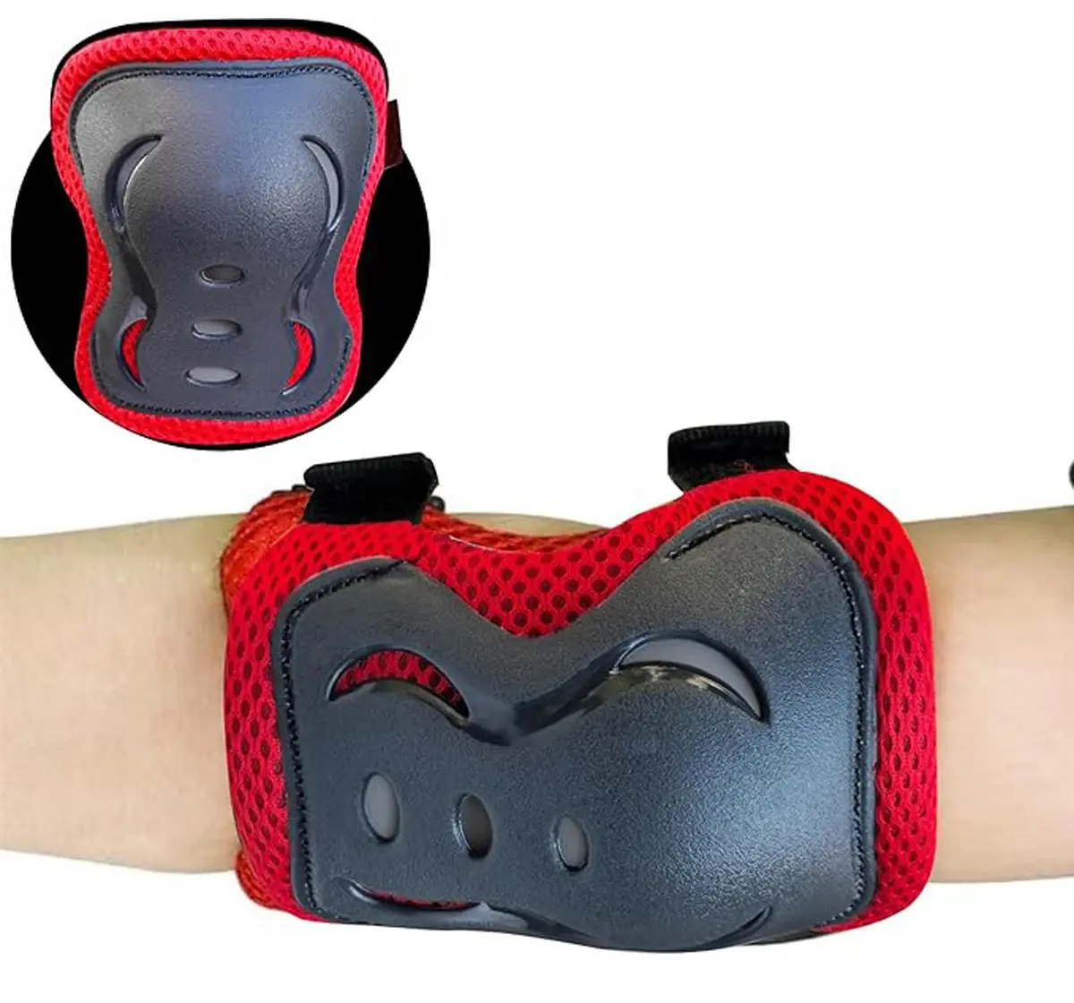 Jaspo S x 4 Ultra Protective Set For Cycling, Skating & Skateboarding, Medium, Red, 7 to 14 Years
