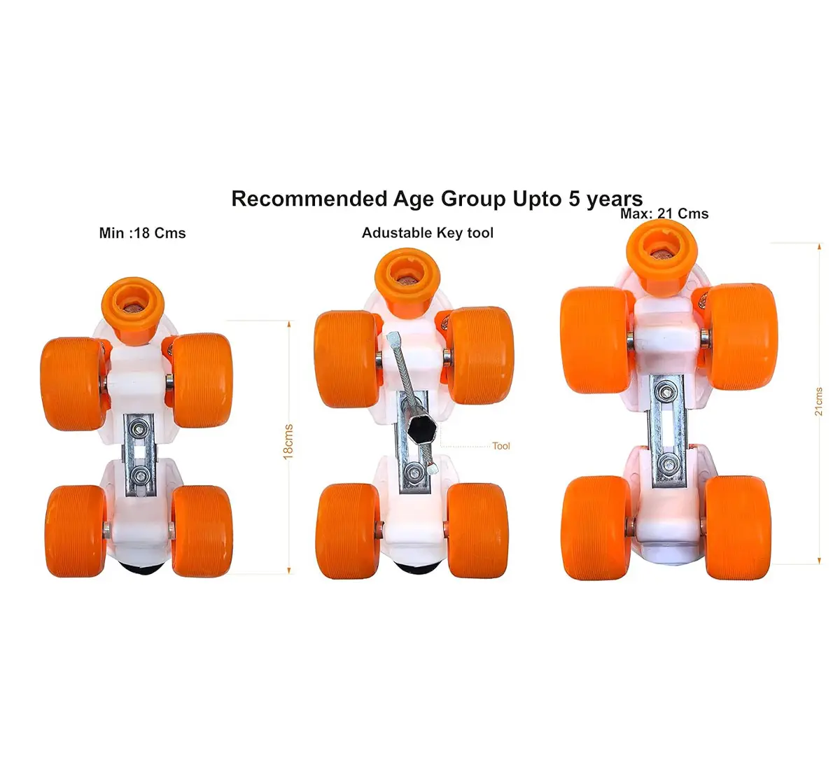 Jaspo toddlers Baby Kids Junior Pro Adjustable Roller Skates Combo, 5Y+