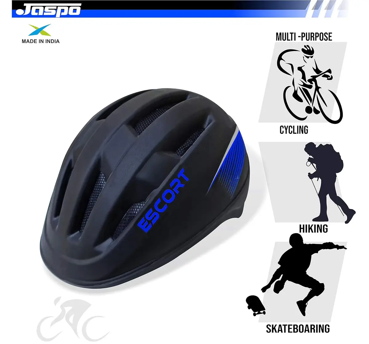 Jaspo Hail Stone Pro Outdoor Wheel Shoe Skate Combo, UK2, 22.9 Cms, 8 to 9 Years