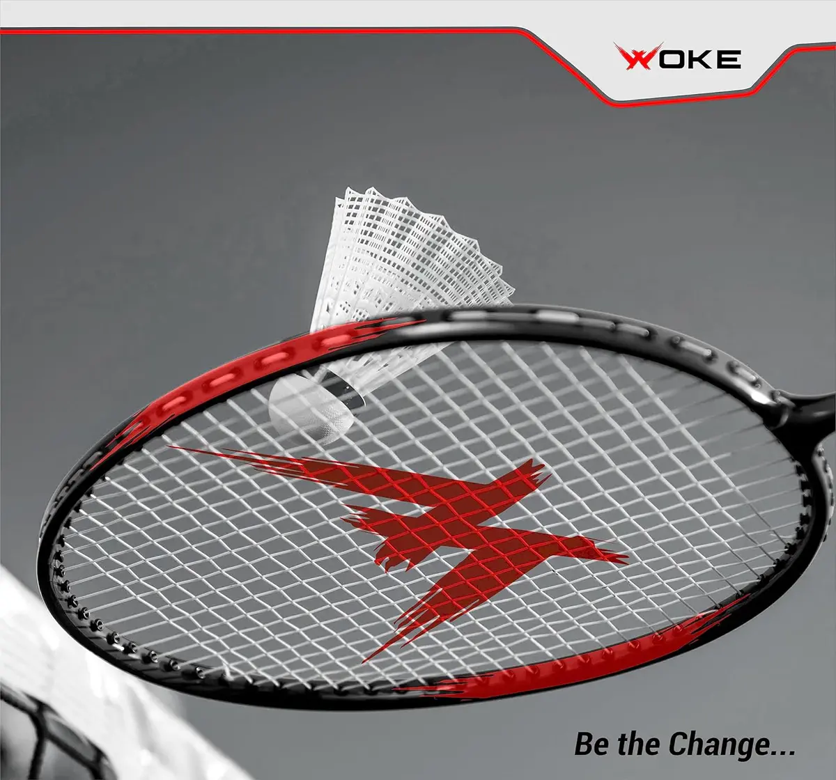 Jaspo Woke Xls960 Badminton Racket Isometric Aluminum Head Shape High Tempered Shaft With String Tension 20Lbs to 24Lbs, 8Y+