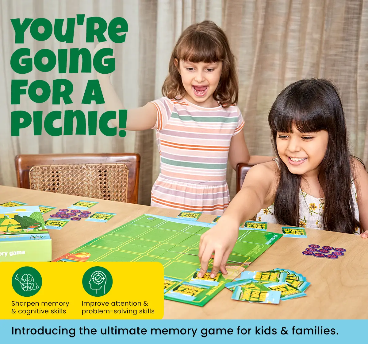 Binca I Went for a Picnic, A Memory Card Game For Kids, 8Y+, 3-8 Players