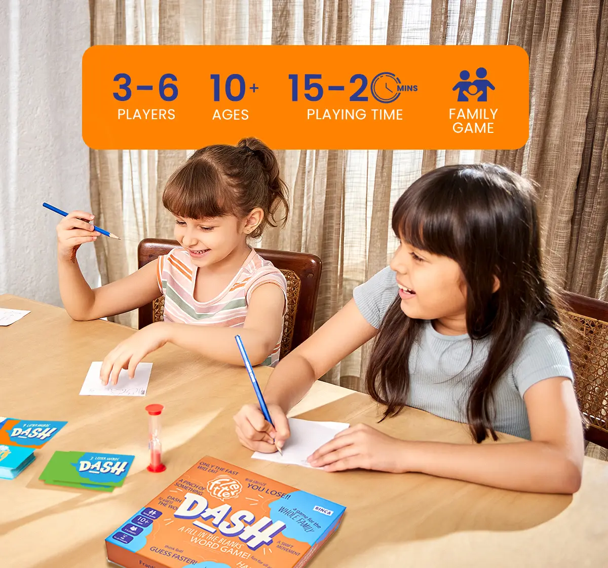 Binca Fletter Dash A Fun Fill-in-The-Blanks Card Game For All Ages, 10Y+, 3-6 Players