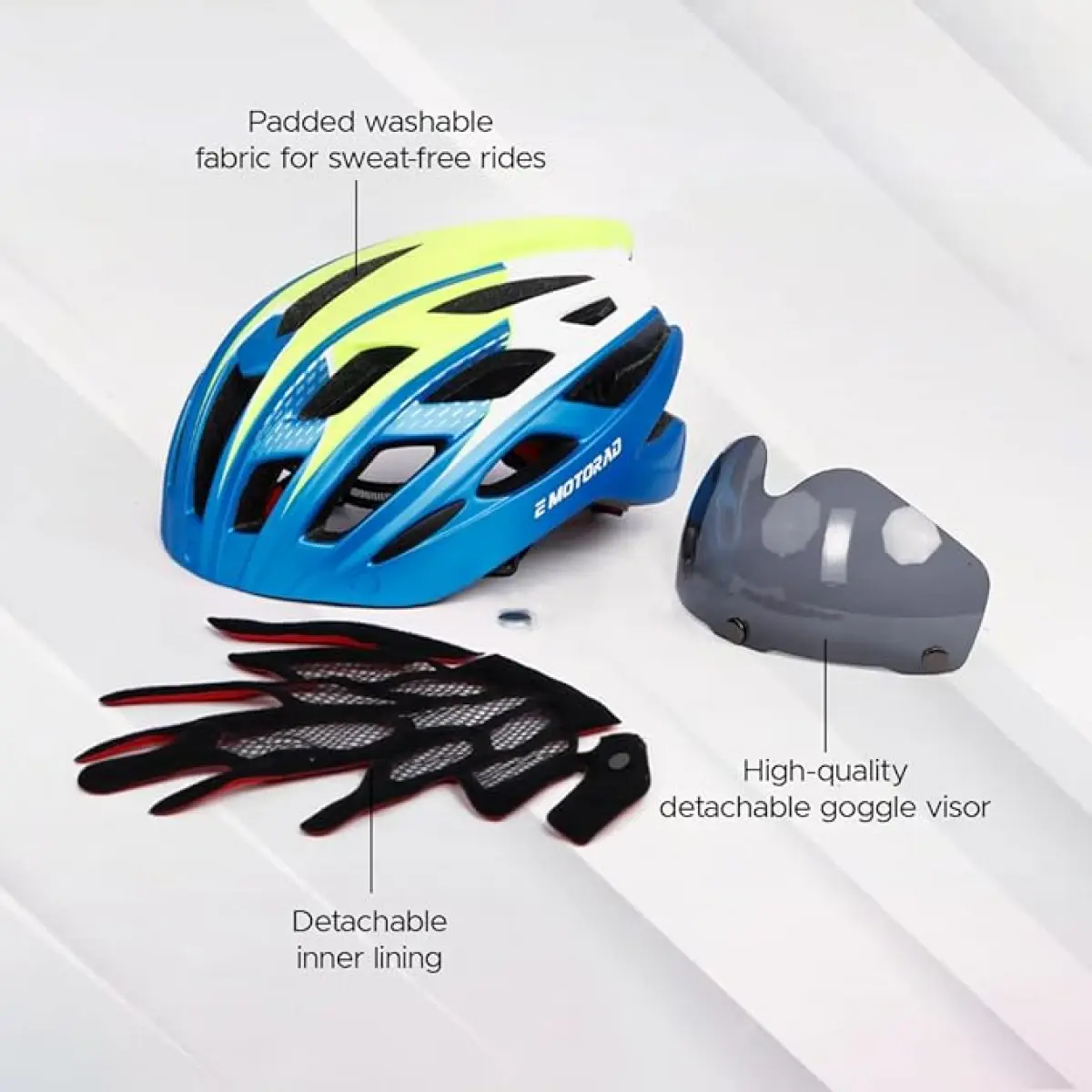 EMotorad Smooth Ride Glide Guard Cycling Helmet Multicolour, 10Y+