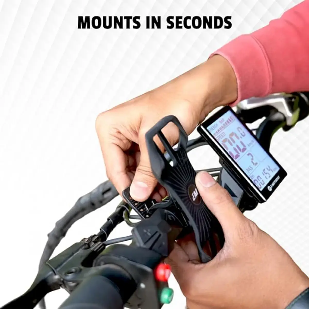 EMotorad Rivet 360 Bicycle Mobile Phone Holder with Silicone Grip, 10Y+