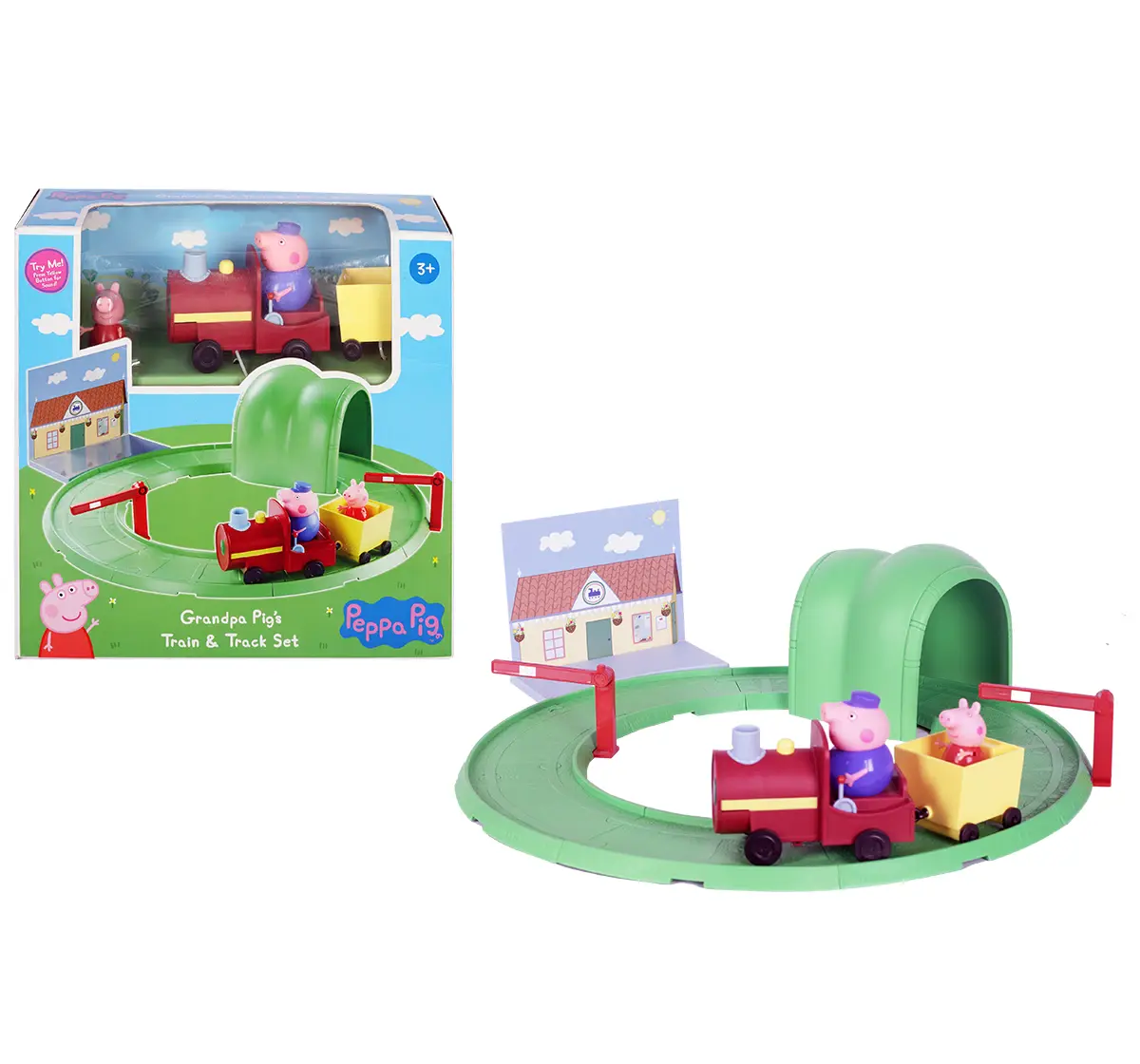 Peppa Pig Grandpa's Train and Track Playset with Sound Effects, 3Y+