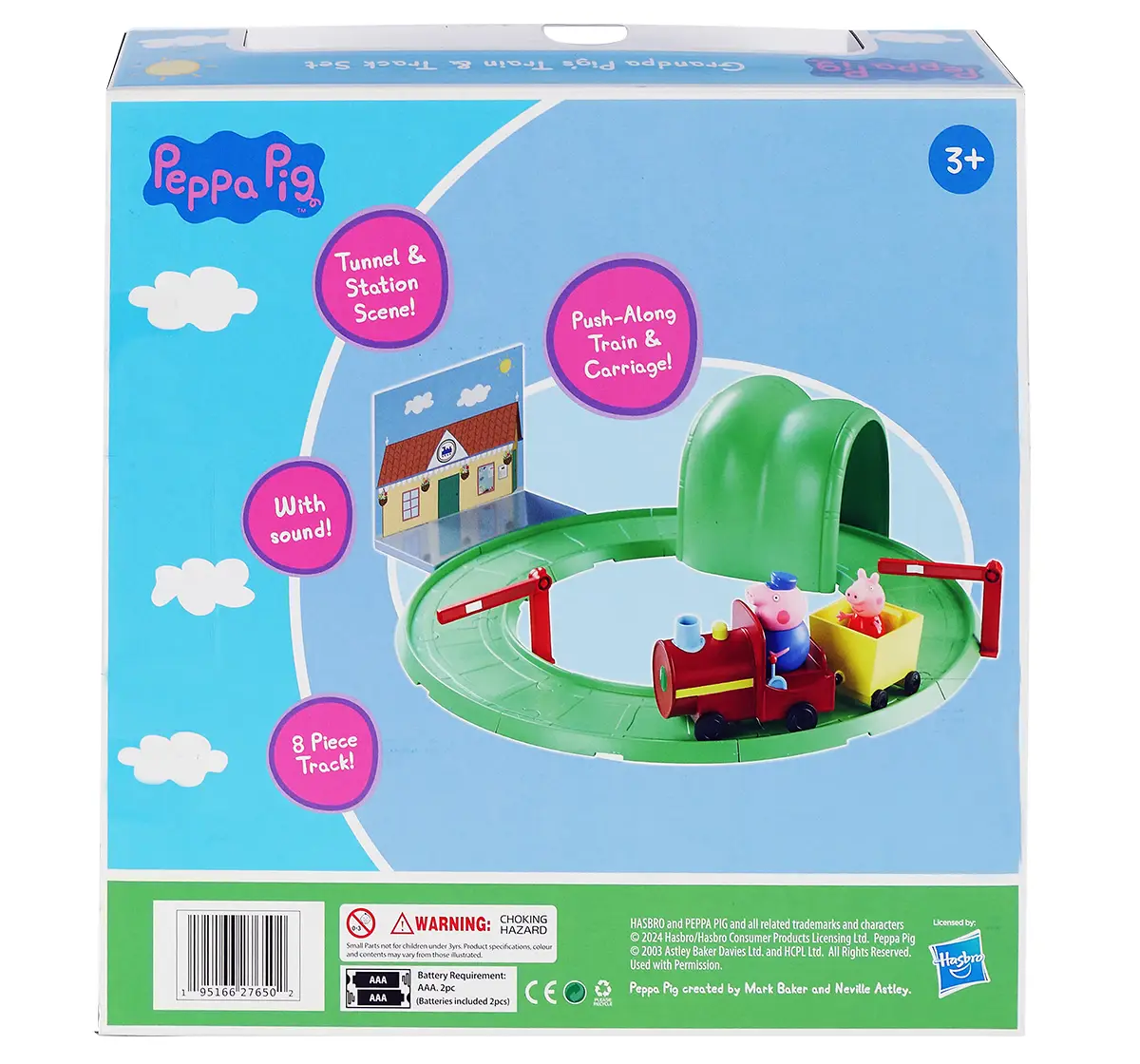 Peppa Pig Grandpa's Train and Track Playset with Sound Effects, 3Y+