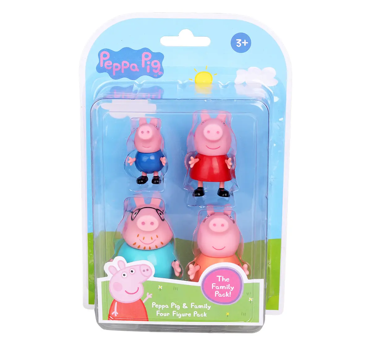 Peppa Pig Toys Peppa's Family, 4 Peppa Pig Family Figures, Preschool Toys, 3Y+